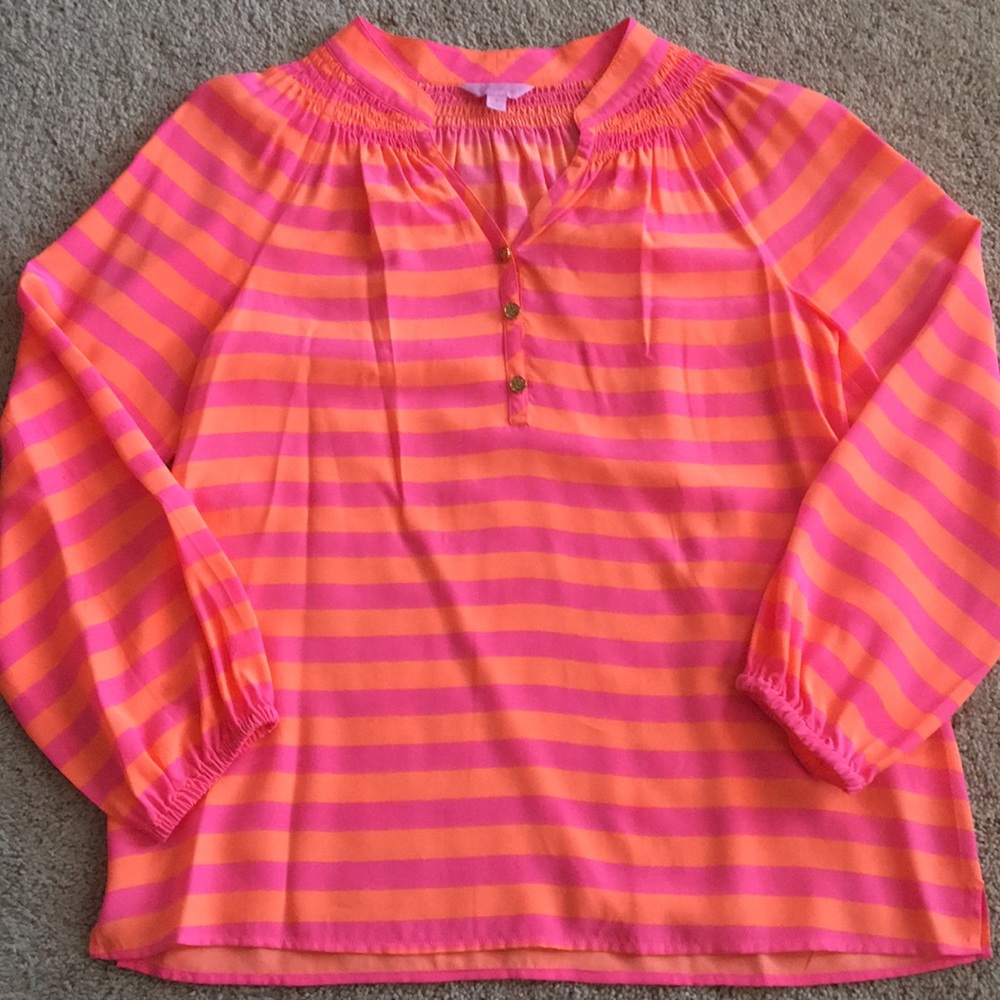 Lilly Pulitzer silk blouse size Small